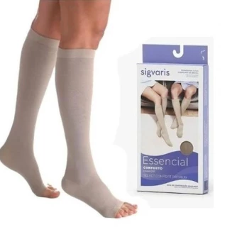 MEIA SIGVARIS 30-40 mmHg 3/4 ALGODÃO SUPER