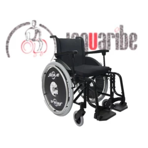 CADEIRA DE RODAS AGILE  PRETA 44 CM 120KG - JAGUARIBE